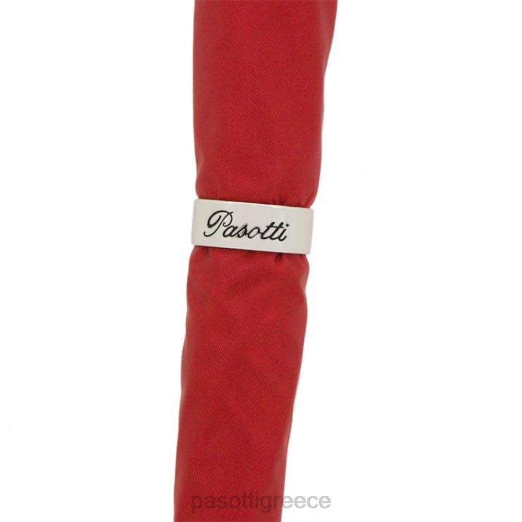 ομπρέλα | PASOTTI 478fa oxf-4 w40pr - κόκκινη ομπρέλα με ασημί κυνηγόσκυλο 2N6B827 άνδρες